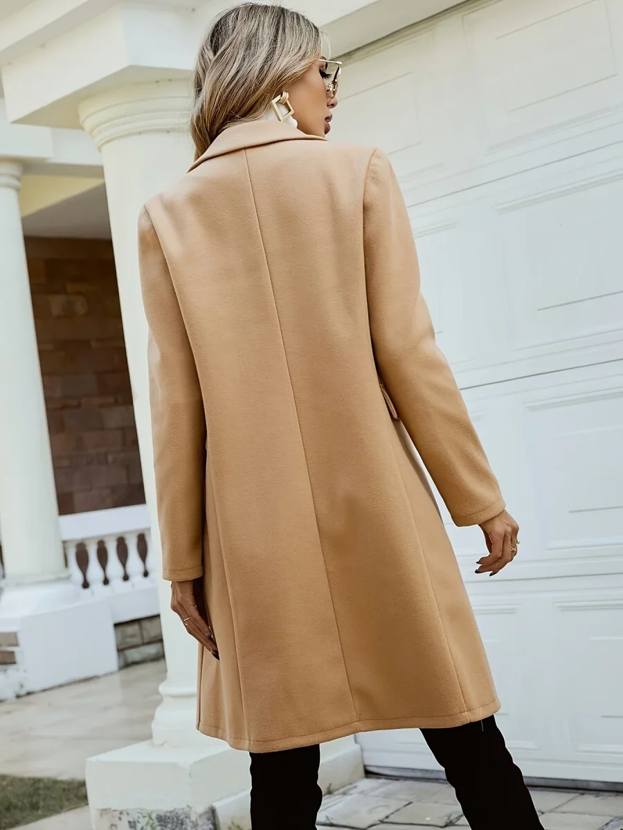 Celeste | Double-Breasted Mid-Length Coat - Billede 4