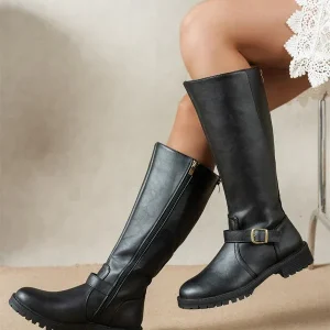 Aimee | Stylish Retro Buckle Boots
