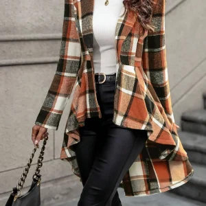 Adele | Draped Plaid Jacket